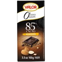 Valor 85% Cacao  with Almonds - Sugar Free